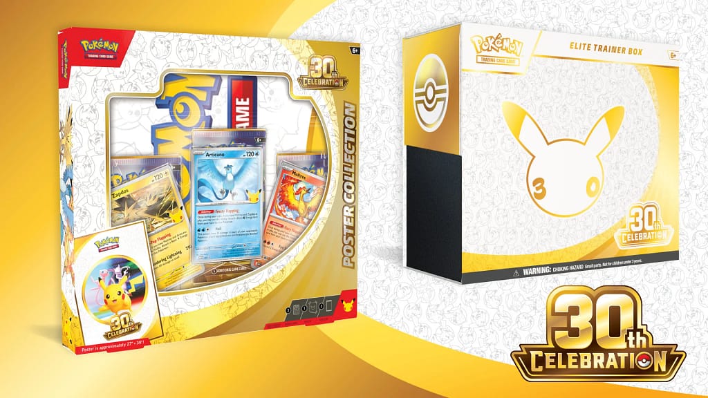 JCC Pokémon: ya está disponible la expansión Celebración 30.º Aniversario con nuevas cartas y productos conmemorativos