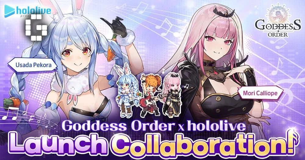 Goddess Order se asocia con el popular grupo de VTubers hololive production y Hebi para una nueva OST antes del lanzamiento mundial