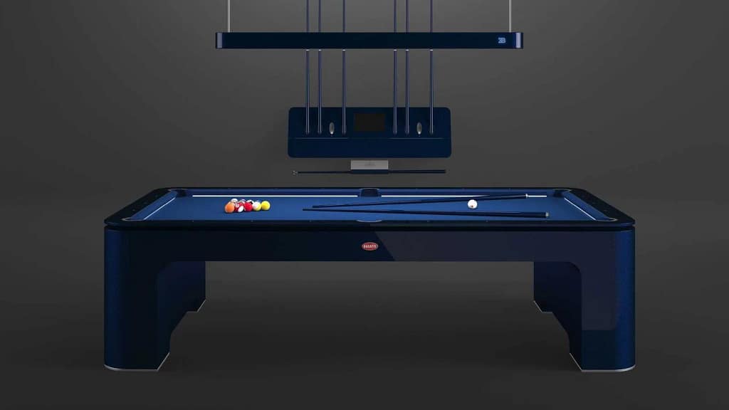 Bugatti presenta su mesa de billar para yates: tecnología que compensa el balanceo del mar