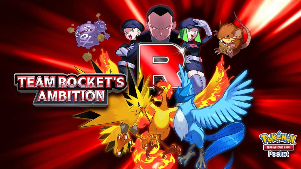 Pokémon TCG Pocket: “La Ambición del Team Rocket” llegará en agosto con sobre de mejora y mes de eventos